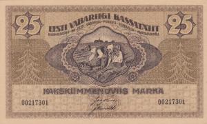 p47a from Estonia: 25 Marka from 1919