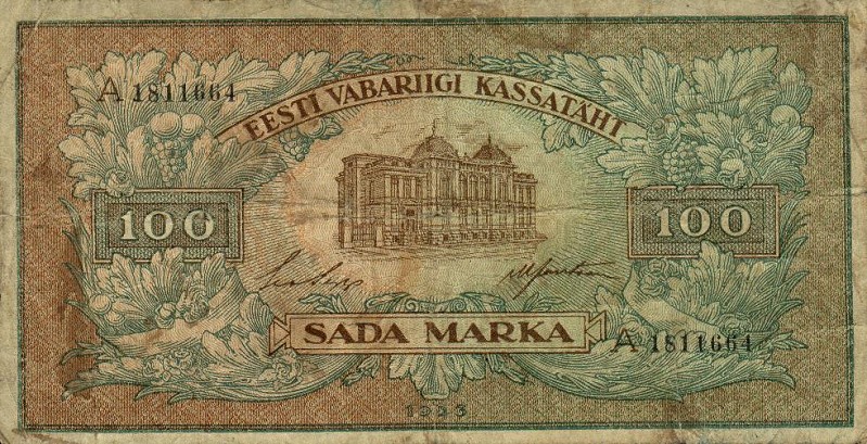 Front of Estonia p51a: 100 Marka from 1923