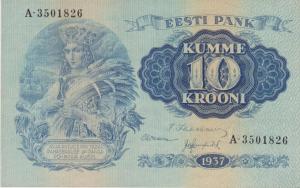 p67a from Estonia: 10 Krooni from 1937