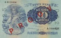 p67s from Estonia: 10 Krooni from 1937