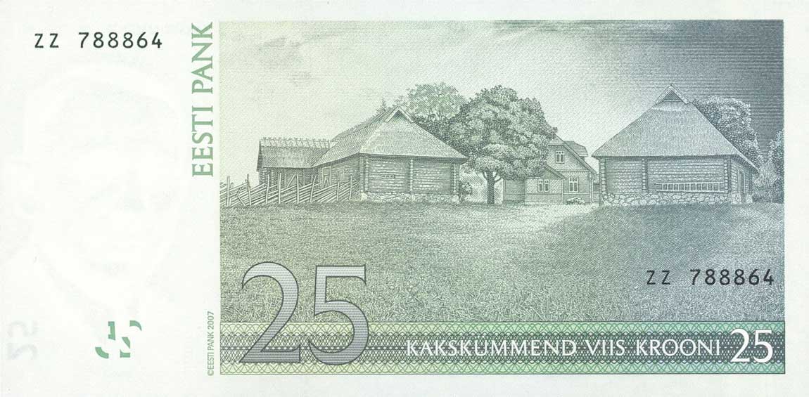 Back of Estonia p87r: 25 Krooni from 2006
