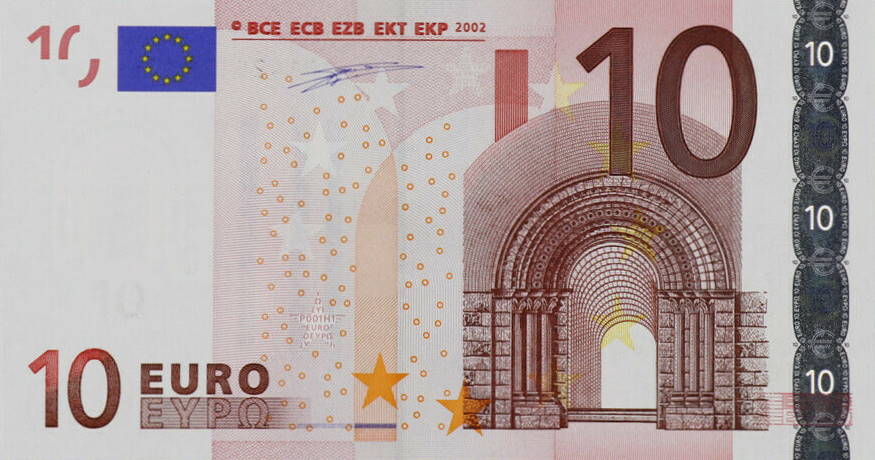 Front of European Union p2p: 10 Euro from 2002