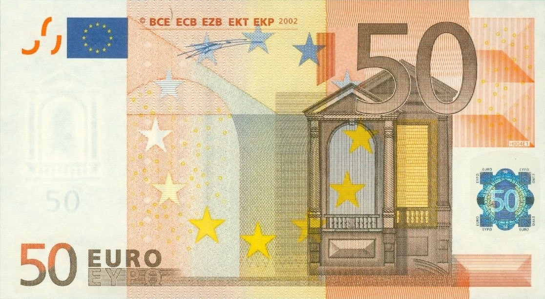 Front of European Union p4m: 50 Euro from 2002