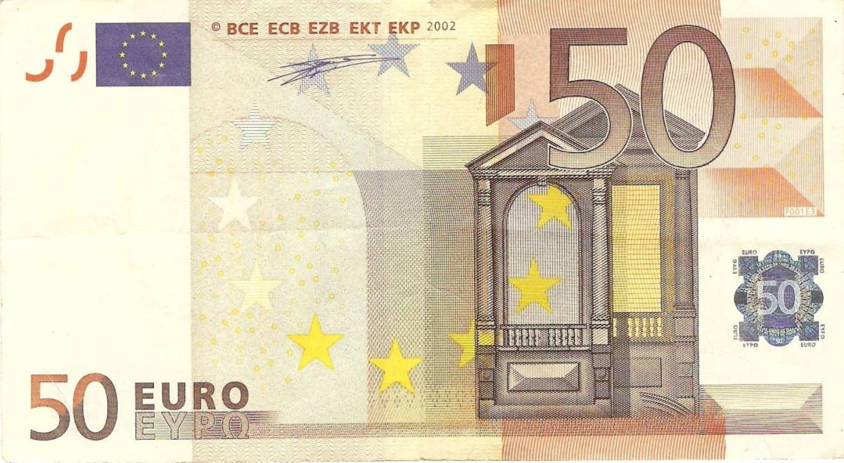 Front of European Union p4n: 50 Euro from 2002