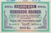 p12s from Faeroe Islands: 100 Kronur from 1940