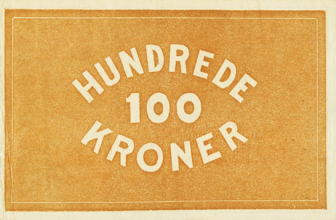 Back of Faeroe Islands p8: 100 Kronur from 1940