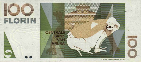 Front of Aruba p10a: 100 Florin from 1990