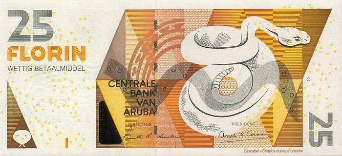 Front of Aruba p17a: 25 Florin from 2003