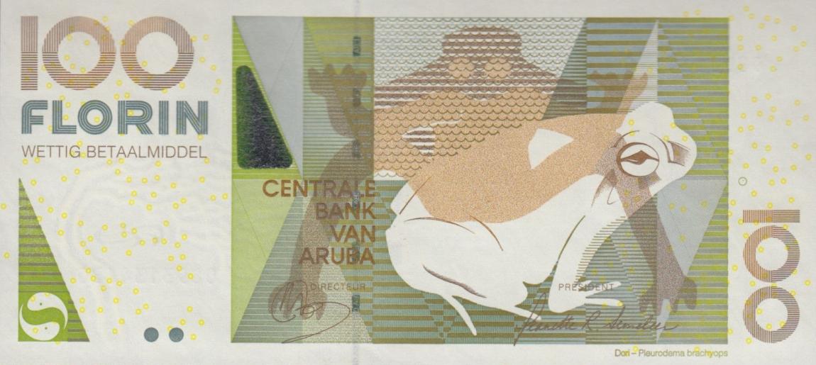 Front of Aruba p19c: 100 Florin from 2012