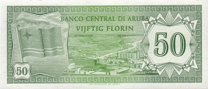Front of Aruba p4: 50 Florin from 1986