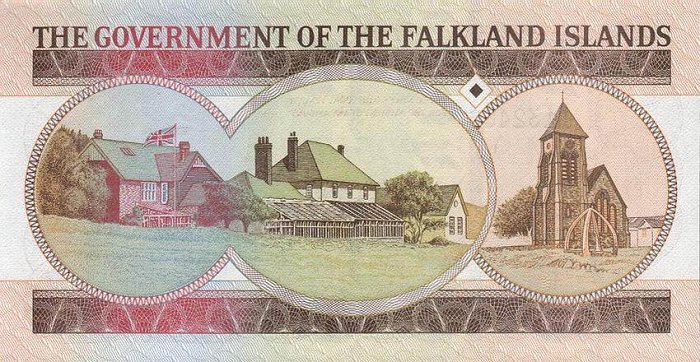 Back of Falkland Islands p15a: 20 Pounds from 1984