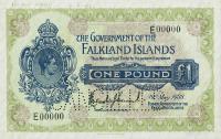 p5s from Falkland Islands: 1 Pound from 1938