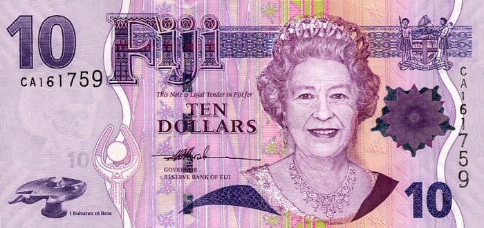 Front of Fiji p111a: 10 Dollars from 2007