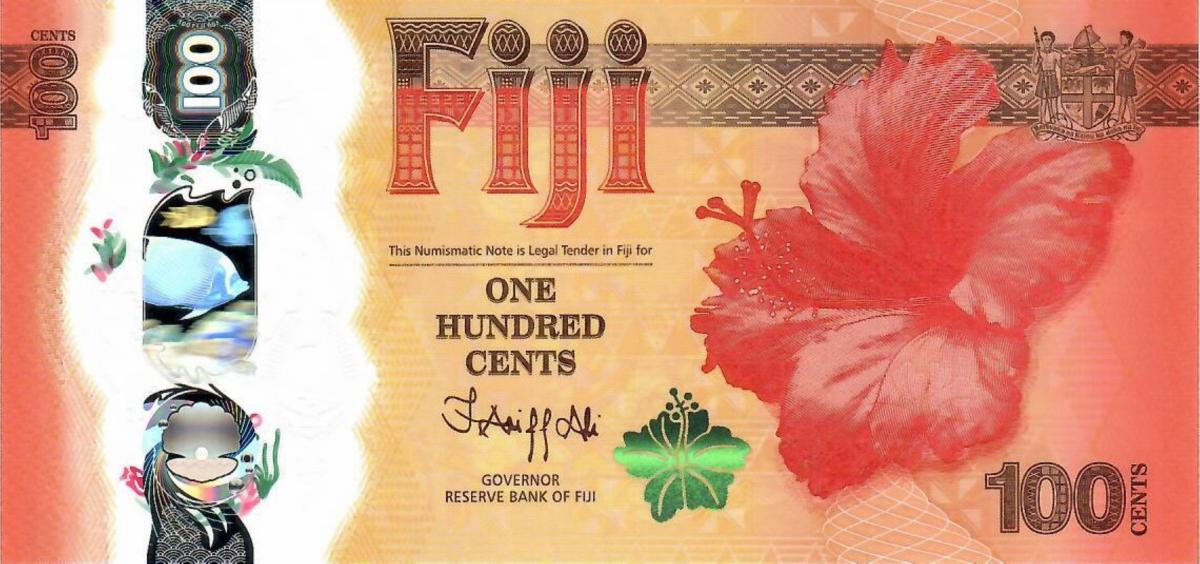 Front of Fiji p124: 100 Cents from 2023