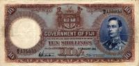 p38e from Fiji: 10 Shillings from 1941