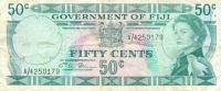 p64b from Fiji: 50 Cents from 1971