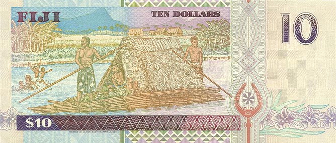 Back of Fiji p98b: 10 Dollars from 1996