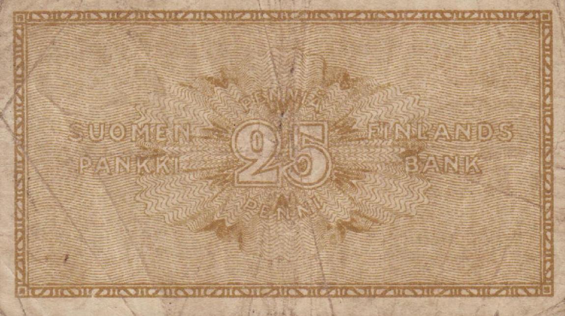 Back of Finland p33: 25 Penni from 1918