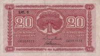 p63a from Finland: 20 Markkaa from 1922