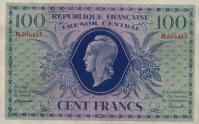 p105a from France: 100 Francs from 1943