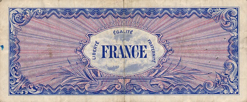 Back of France p123c: 100 Francs from 1944