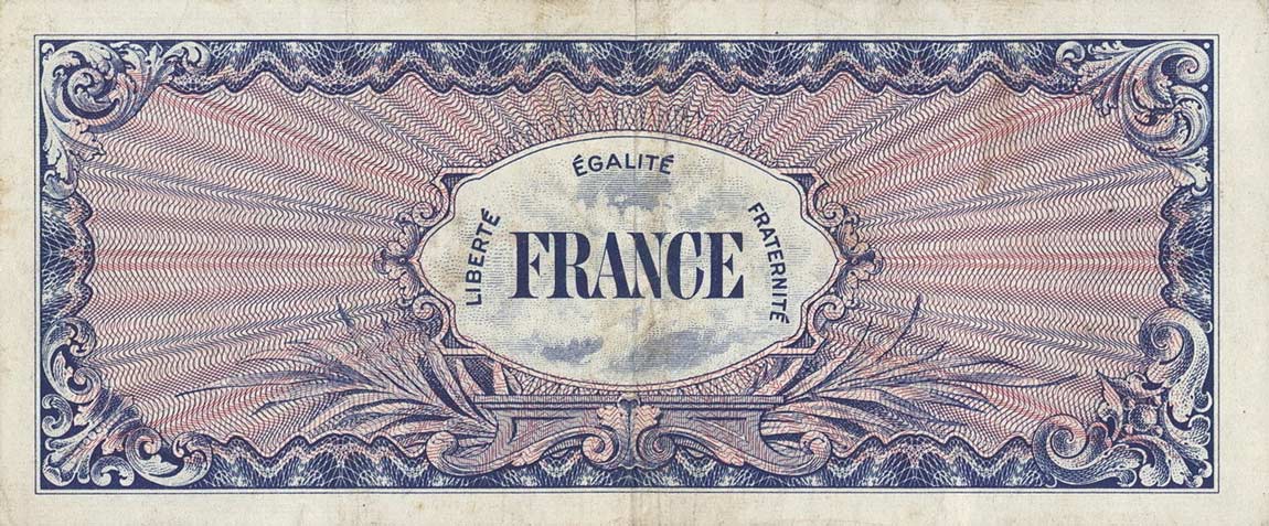 Back of France p123e: 100 Francs from 1944