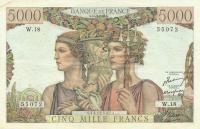 p131a from France: 5000 Francs from 1949