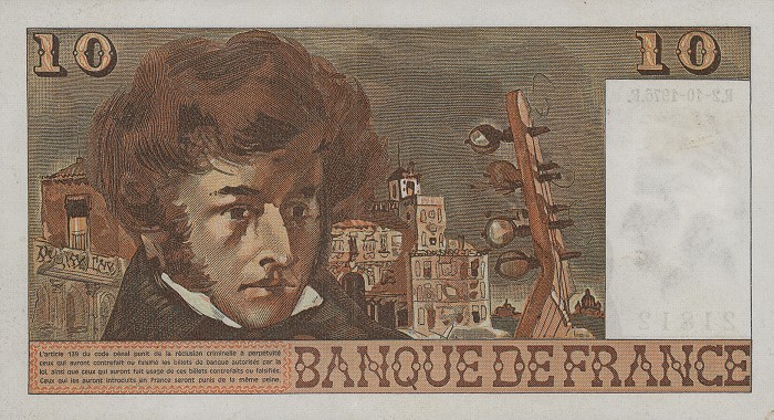 Back of France p150b: 10 Francs from 1975