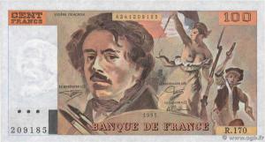 p154e from France: 100 Francs from 1990