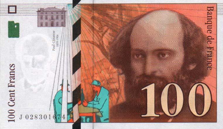 Front of France p158a: 100 Francs from 1997