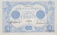 p70 from France: 5 Francs from 1912