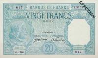 p74s from France: 20 Francs from 1916