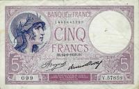 Gallery image for France p83a: 5 Francs