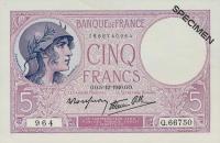Gallery image for France p83s: 5 Francs