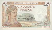 p85a from France: 50 Francs from 1937