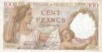Gallery image for France p94: 100 Francs from 1939