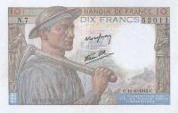 p99c from France: 10 Francs from 1942