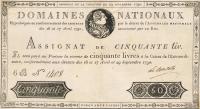 pA34 from France: 50 Livres from 1790