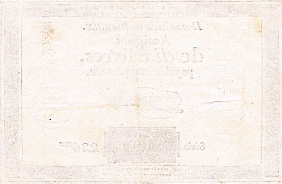 Back of France pA51: 10 Livres from 1791