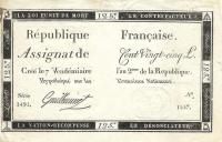 pA74 from France: 125 Livres from 1793