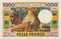 p32 from French Afars and Issas: 1000 Francs from 1974