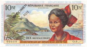 Gallery image for French Antilles p5s: 10 Nouveaux Francs