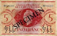 p10s from French Equatorial Africa: 5 Francs from 1941