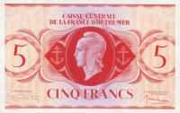 Gallery image for French Equatorial Africa p15c: 5 Francs