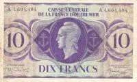 p16d from French Equatorial Africa: 10 Francs from 1944