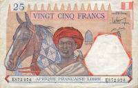 p7a from French Equatorial Africa: 25 Francs from 1941