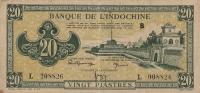 p70 from French Indo-China: 20 Piastres from 1942