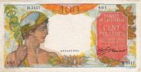Gallery image for French Indo-China p82b: 100 Piastres