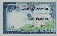 p100a from French Indo-China: 1 Piastre from 1954