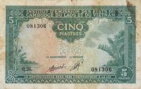 Gallery image for French Indo-China p101a: 5 Piastres